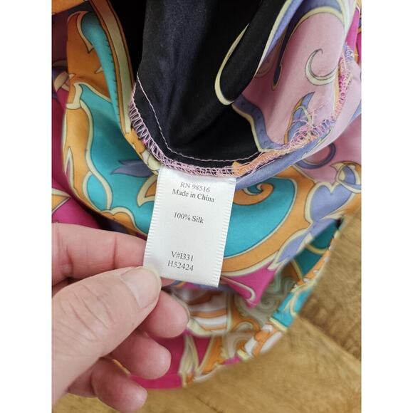 Coldwater Creek 100% Paisley Wave Tunic Blouse Women's S NWT - Picture 6 of 9